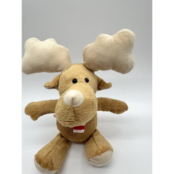 Ferrero Rocher Kinder Tan Cream Moose Plush Antlers Scarf - Picture 2 of 4